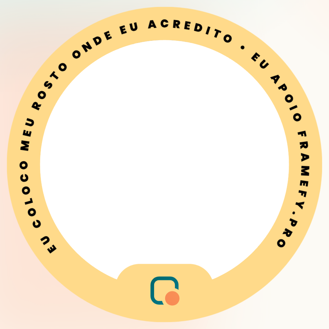 Moldura de demonstração: EU APOIO
